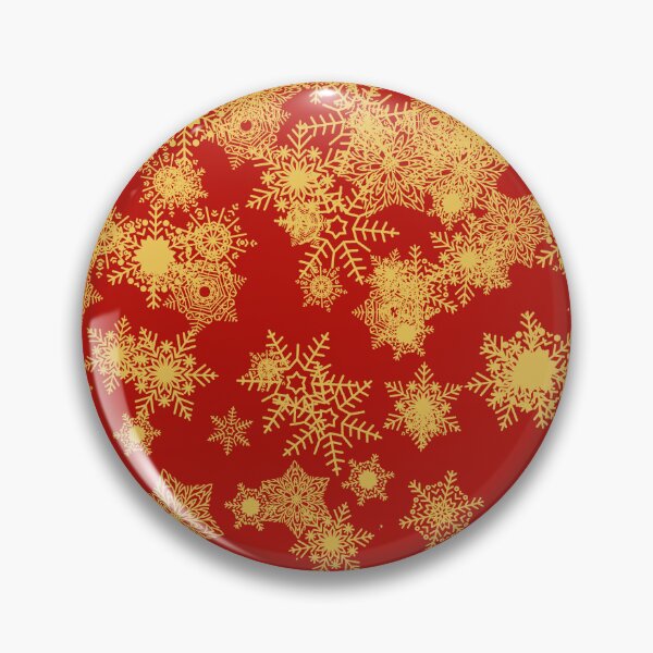 Item preview, Blizzard - Golden snowflakes on a red background designed and sold by illustratious.