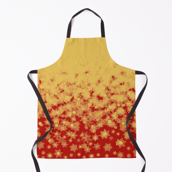 Item preview, Blizzard - Golden snowflakes on a red background designed and sold by illustratious.