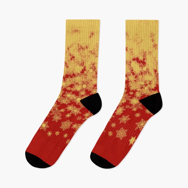 Item preview, Blizzard - Golden snowflakes on a red background designed and sold by illustratious.