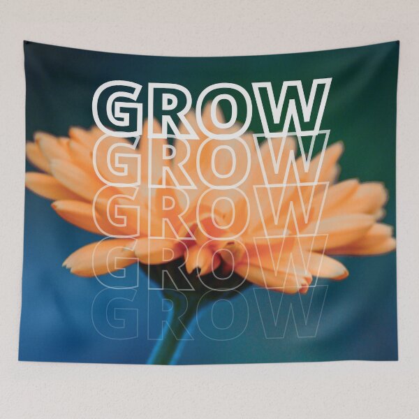 Item preview, GROW (above) - Orange Flower Blossom designed and sold by AliceSLee.