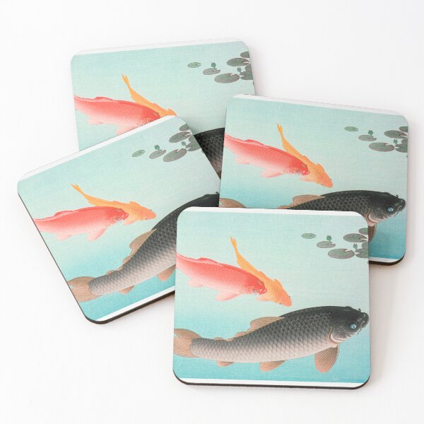 Item preview, Common and Golden Carp (1935) by Ohara Koson. designed and sold by hottest-tees.