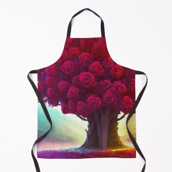 Item preview, large abstract tree with red roses designed and sold by ValleyDream.