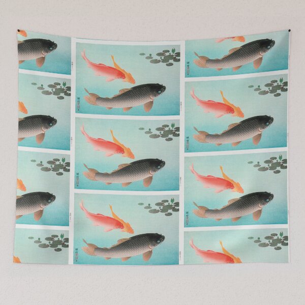 Item preview, Common and Golden Carp (1935) by Ohara Koson. designed and sold by hottest-tees.