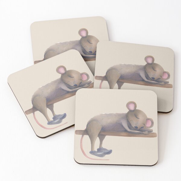 Item preview, Sleeping mouse, watercolor rat sleeping,pet rat, cute pet mouse, sleepy mouse, mouse lover designed and sold by Artsareus.