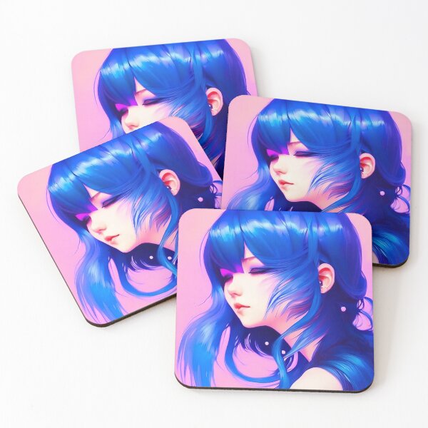Item preview, Digital Art Woman - Blue Hair Style designed and sold by de2m.