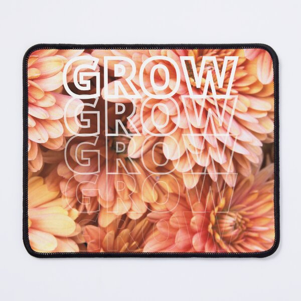 Item preview, GROW (above) - Fun, Flirty Orange Floral Background designed and sold by AliceSLee.