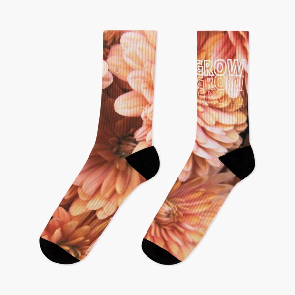 Item preview, GROW (above) - Fun, Flirty Orange Floral Background designed and sold by AliceSLee.