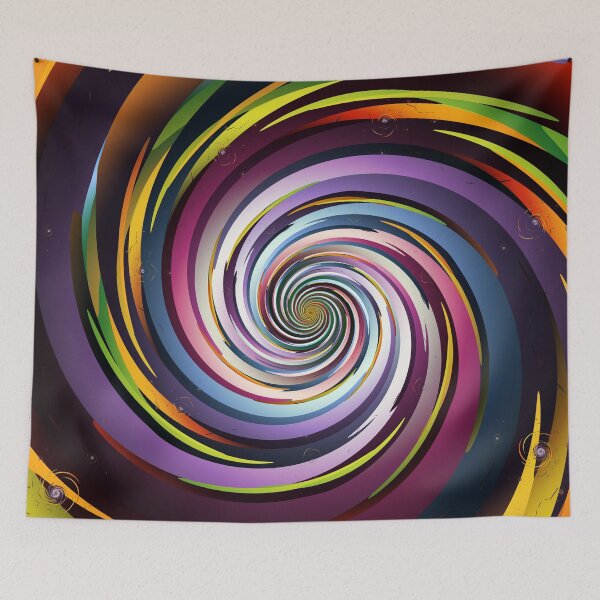 Item preview, Rainbow Vortex Spiral Art designed and sold by pinkal.