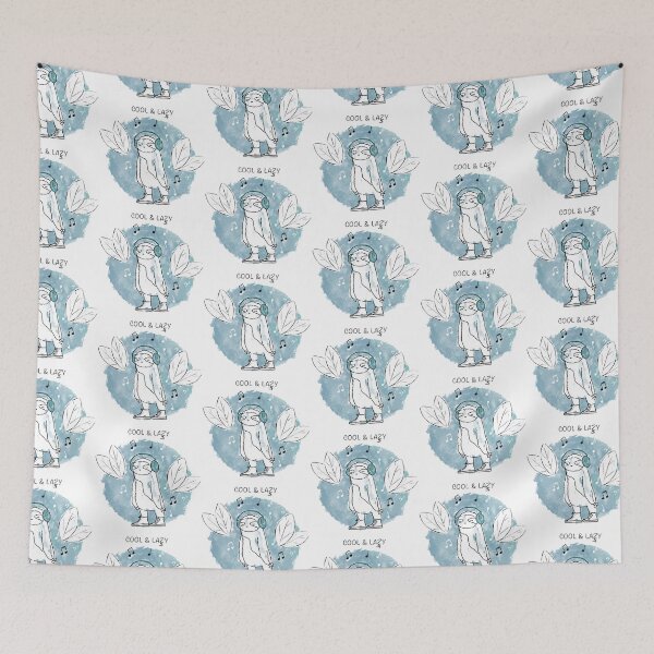 Item preview, Cool and lazy. Cute sloth listening to the music art designed and sold by Aleksse.