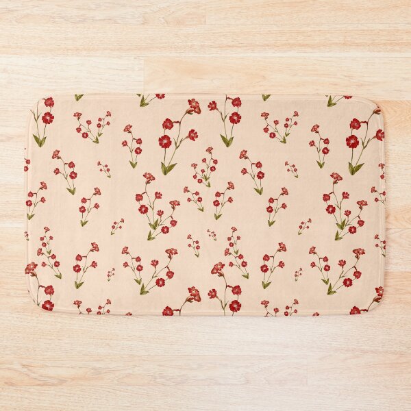 Aperçu de l'œuvre Flower red pattern a cute watercolor illustration pink créée et vendue par Yana Mustafina | Boho Soulful Designs.