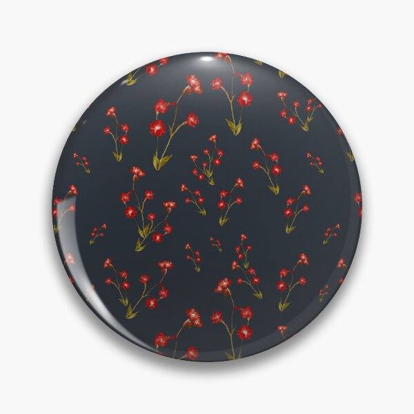 Artikelvorschau, Flower red pattern a cute watercolor illustration grey entworfen und verkauft von Yana Mustafina | Boho Soulful Designs.
