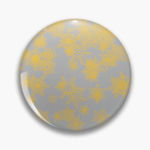 Artikelvorschau, Blizzard - Goldene Schneeflocken auf silbernem Hintergrund entworfen und verkauft von illustratious.