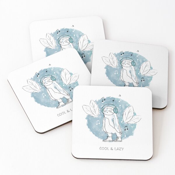 Item preview, Cool and lazy. Cute sloth listening to the music art designed and sold by Aleksse.