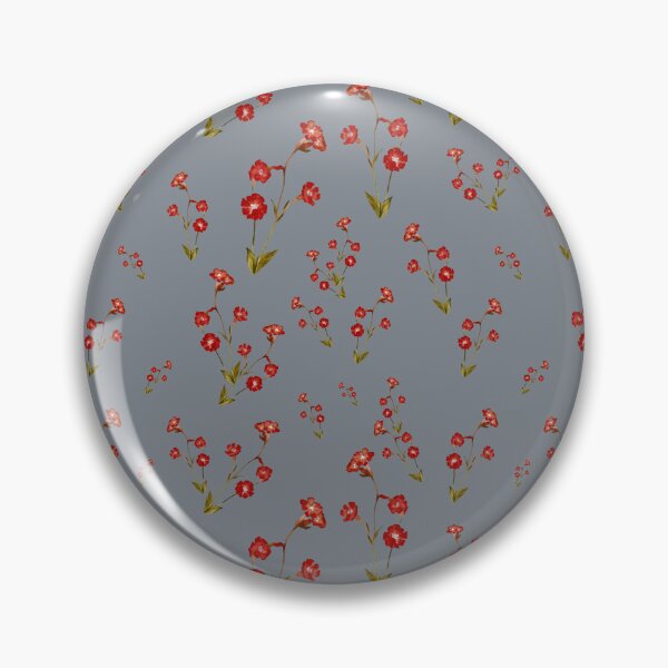 Artikelvorschau, Flower red grey pattern a cute watercolor illustration entworfen und verkauft von Yana Mustafina | Boho Soulful Designs.