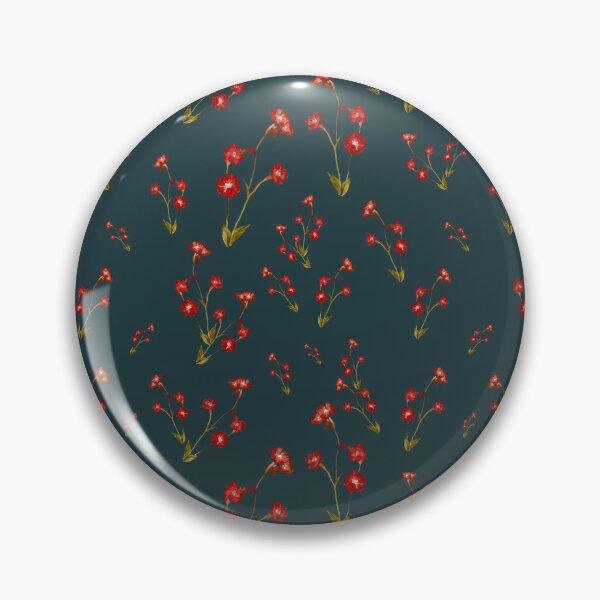 Artikelvorschau, Flower red pattern a cute watercolor illustration turquoise entworfen und verkauft von Yana Mustafina | Boho Soulful Designs.