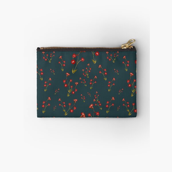 Artikelvorschau, Flower red pattern a cute watercolor illustration turquoise entworfen und verkauft von Yana Mustafina | Boho Soulful Designs.