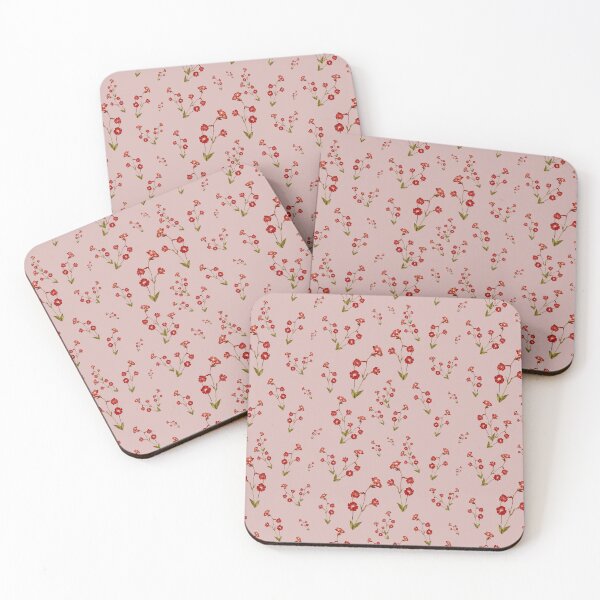 Artikelvorschau, Flower red pink pattern a cute watercolor illustration entworfen und verkauft von Yana Mustafina | Boho Soulful Designs.