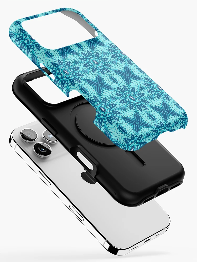 Thumbnail 2 of 4, iPhone Case, 3d Light Blue pattern designed and sold by Work of art Shop.
