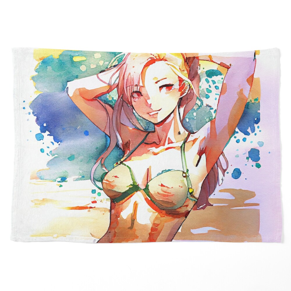 Pañuelo for Sale con la obra «Chica en Bikini Anime #5» de Eynoxart |  Redbubble