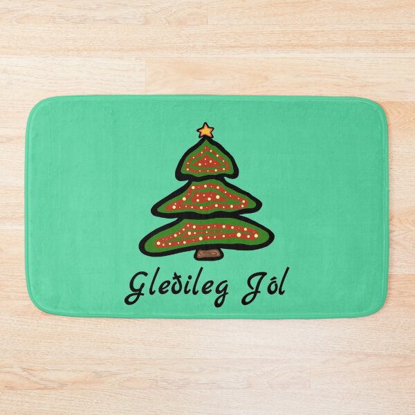 Item preview, Gledileg Jol Iceland Christmas Tree Icelandic Greeting designed and sold by MagicBoutique.