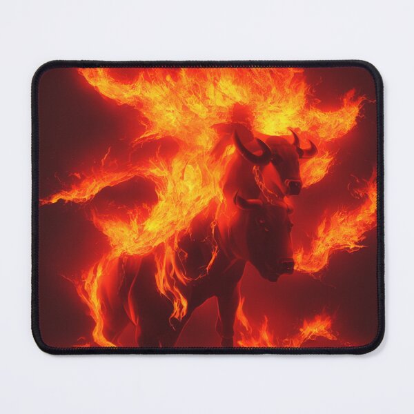 Item preview, Bull with a Body of Flames Digital Art designed and sold by DesignerKin.