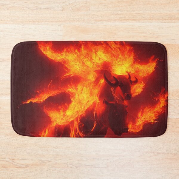 Item preview, Bull with a Body of Flames Digital Art designed and sold by DesignerKin.