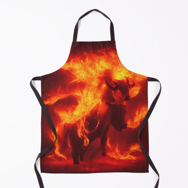 Item preview, Bull with a Body of Flames Digital Art designed and sold by DesignerKin.