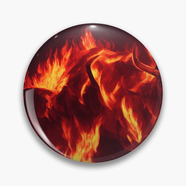 Item preview, Bull with a Body of Flames Digital Art designed and sold by DesignerKin.