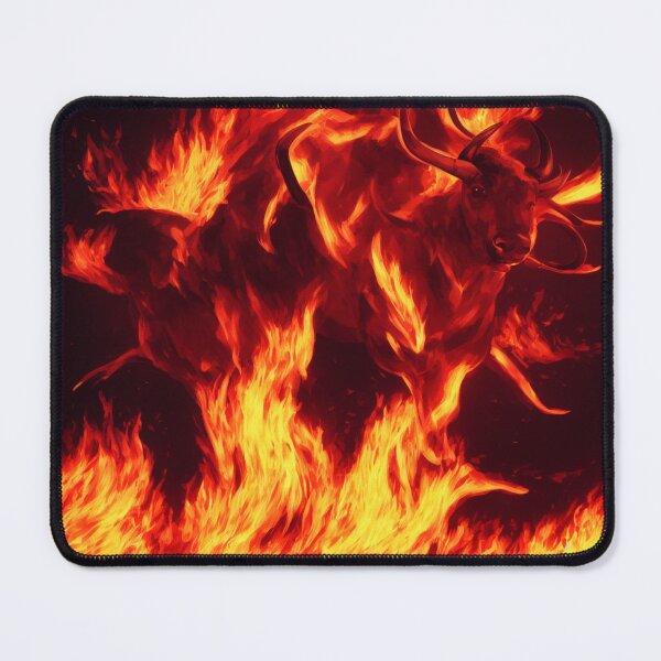 Item preview, Bull with a Body of Flames Digital Art designed and sold by DesignerKin.