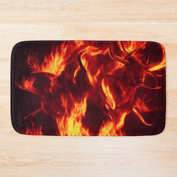 Item preview, Bull with a Body of Flames Digital Art designed and sold by DesignerKin.