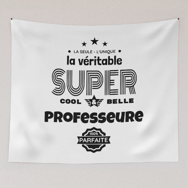 Aperçu de l'œuvre super professeure 100% parfaite t-shirt humour créée et vendue par la-petite-folie.