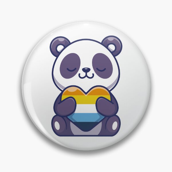 Item preview, Aroace Pride Aro Ace Panda Heart designed and sold by Queer Pride Shop.