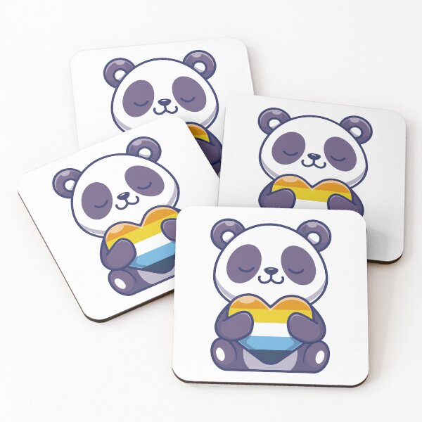 Item preview, Aroace Pride Aro Ace Panda Heart designed and sold by Queer Pride Shop.