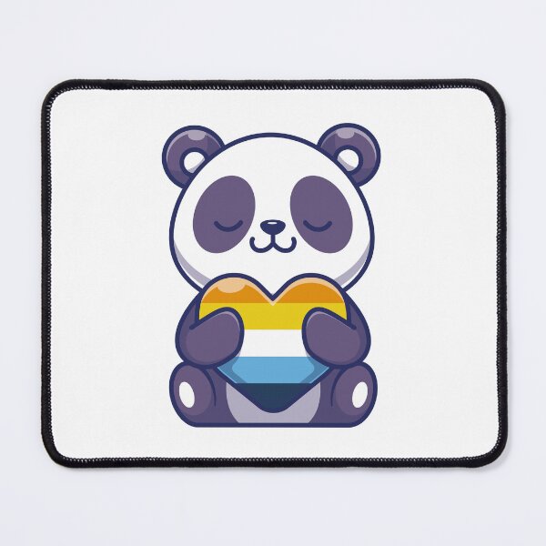 Item preview, Aroace Pride Aro Ace Panda Heart designed and sold by Queer Pride Shop.