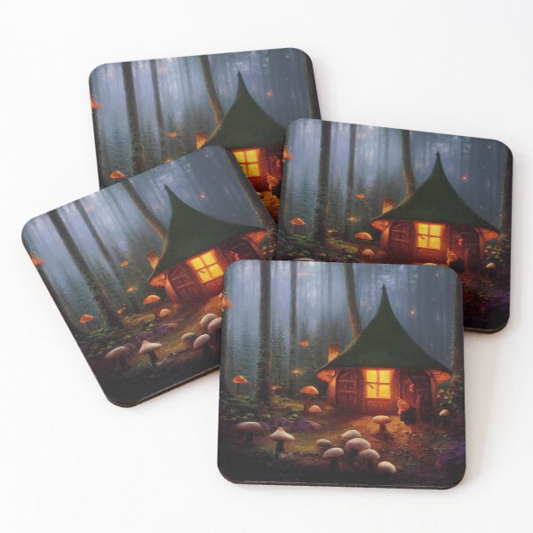 Item preview, Forest cabin with fairytale magic - Fantasy dream designed and sold by Monkyra.