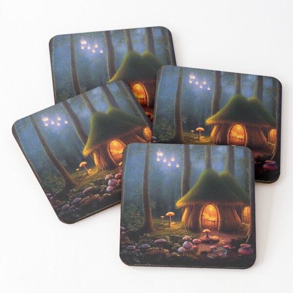 Item preview, Forest cabin with fairytale magic - Fantasy dream designed and sold by Monkyra.