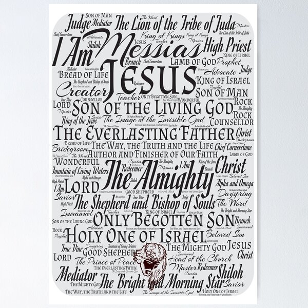 Item preview, All the Names of Jesus - Christian, Faith, Bible Verses Scriptures, The Name Above All Names - Genesis, Revelations, Colossians, John 3:16, Matthew 16:16, Isaiah 40:2 designed and sold by zicutza.