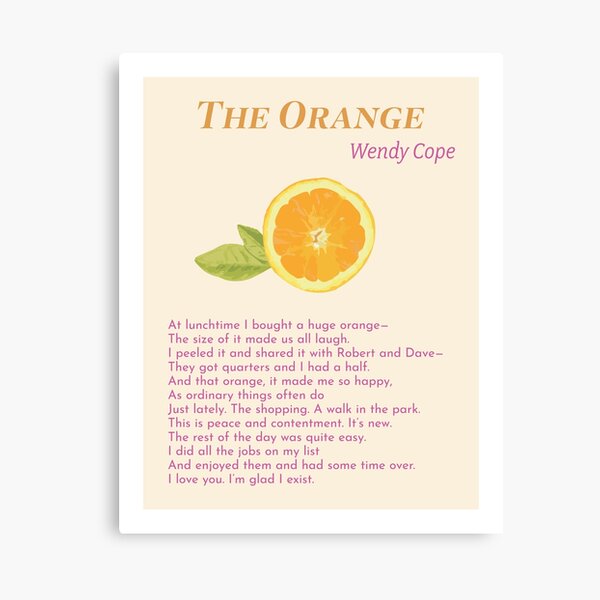 Item preview, The Orange Poem designed and sold by margaretannco.