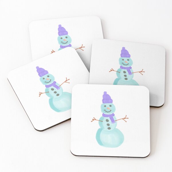 Item preview, snow man with purple hat designed and sold by emma-goold.