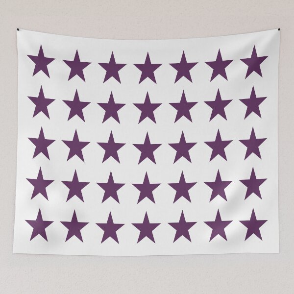 Item preview, Medium AUBERGINE PURPLE and WHITE STARS  designed and sold by RachelMacht.