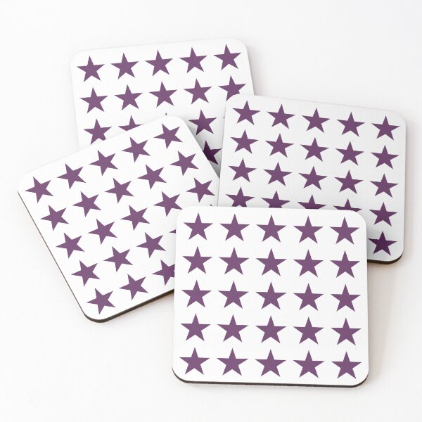 Item preview, Medium AUBERGINE PURPLE and WHITE STARS  designed and sold by RachelMacht.
