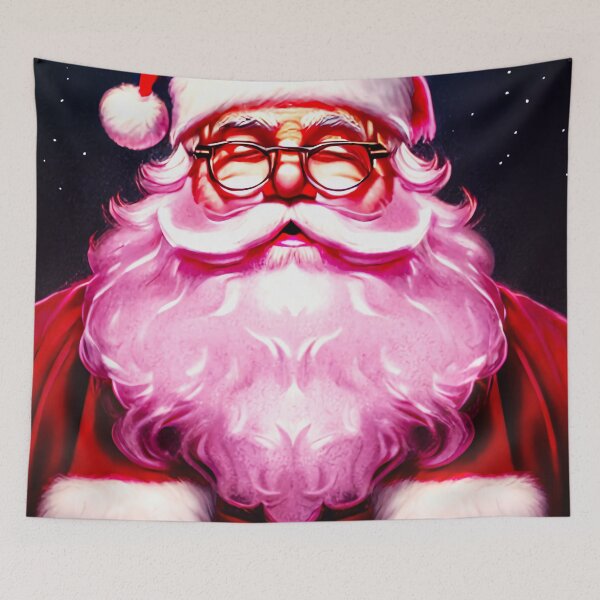 Artikelvorschau, Retro-rosa Weihnachtsmann entworfen und verkauft von A.I. Does Art.