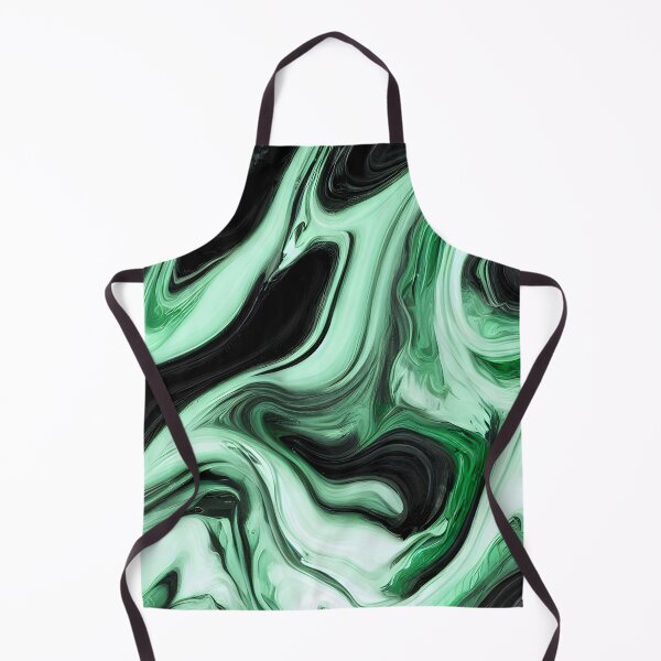 Item preview, Abstract Black and Green Liquid Marble Art designed and sold by wtfbba.