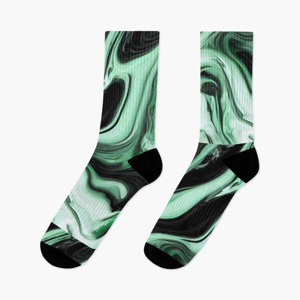 Item preview, Abstract Black and Green Liquid Marble Art designed and sold by wtfbba.