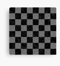 SQUARE1 BLACK MARBLE & GRAY DENIM Canvas Print