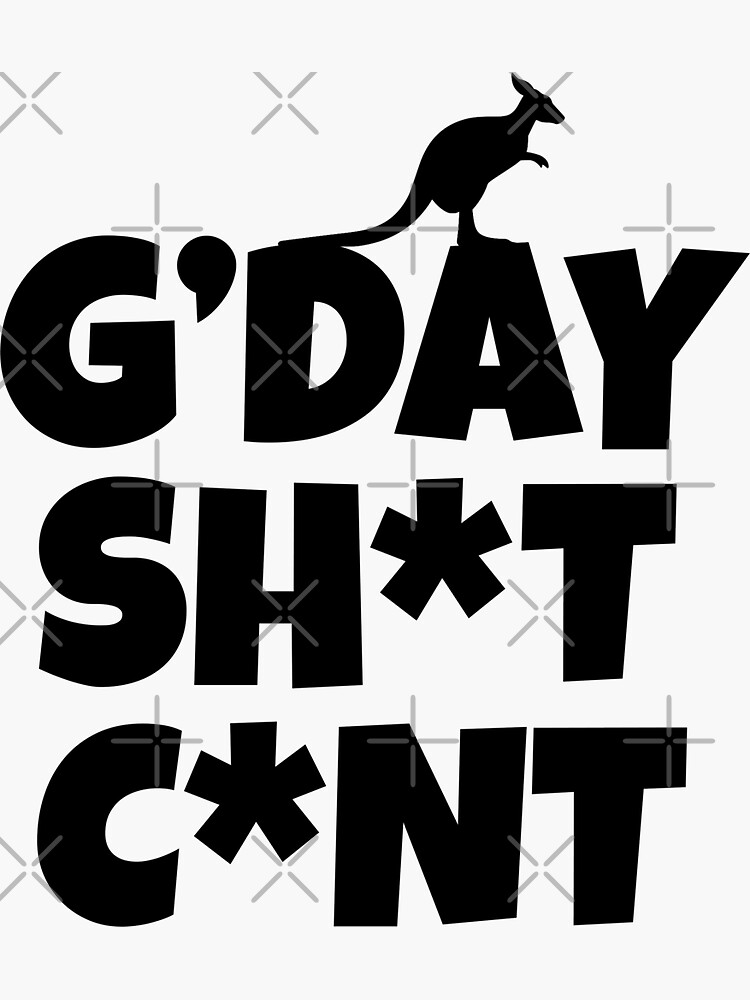 "Funny G'day Mate Aussie Souvenirs Funny Australian Gifts" Sticker for