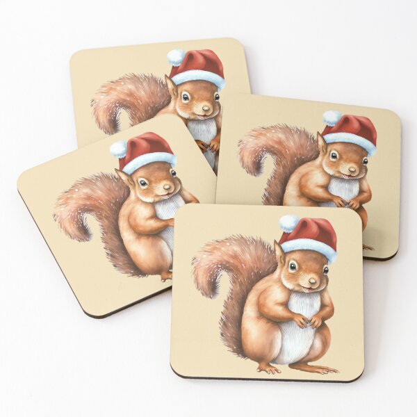 Item preview, Squirrel with Santa hat designed and sold by MAV-Arts.