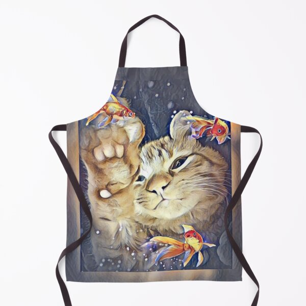 Item preview, Ginger cat and goldfishs designed and sold by Cyberomiz.
