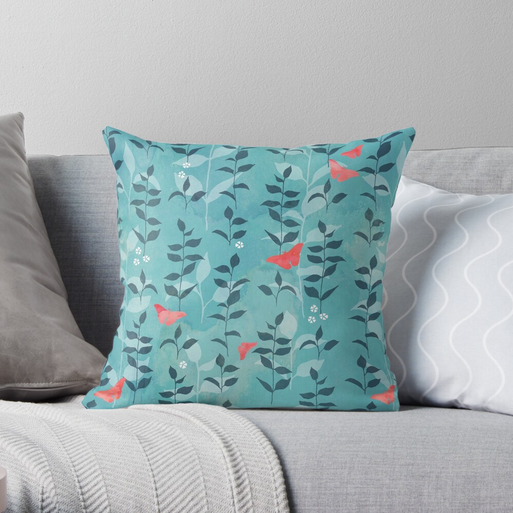Summer garden Throw Pillow