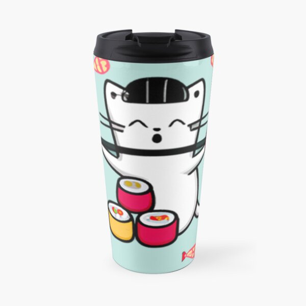 the cat king of sushi Travel Coffee Mug